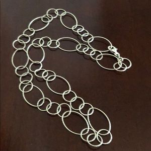 Hammered sterling silver necklace
